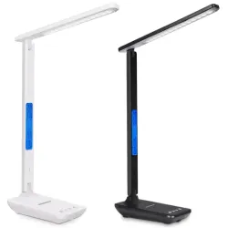 Lampka biurkowa led szkolna usb zegar ładowarka indukcyjna QI usb-5907451331040