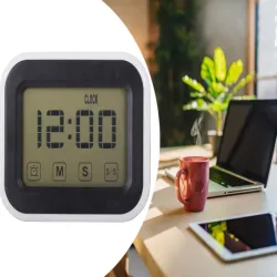 Zegar elektroniczny cyfrowy budzik lcd alarm wyświetlacz alarm stojący-5907451361535