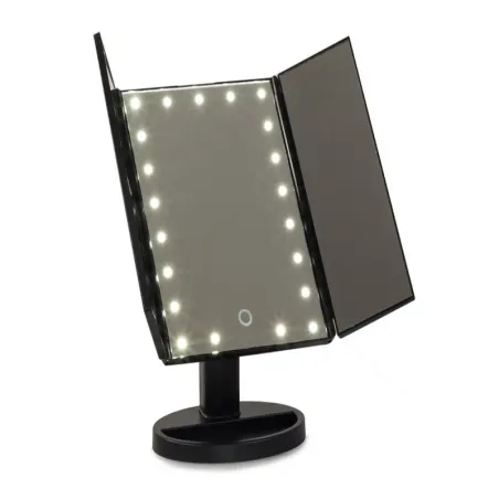 Lusterko kosmetyczne podświetlane 22 diod led do makijażu z boczkami-5907451311042