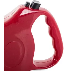 Smycz automatyczna z funkcją blokady taśmowa 5m 15kg kolor czerwony-5907451314272