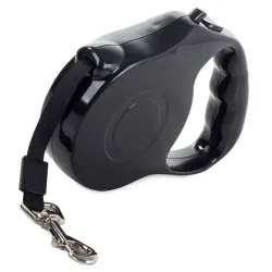 Smycz automatyczna z funkcją blokady taśmowa 5m 15kg kolor czarny-5907451314289
