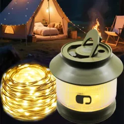 Lampa kempingowa biwakowa akumulatorowa led girlanda 20m biała ciepła-5907451373156