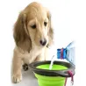 Miska silikonowa 0.4L dla psa składana turystyczna z karabińczykiem-5907451371961