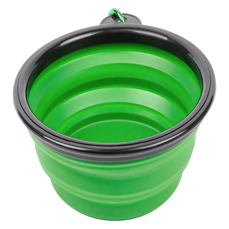 Miska silikonowa 0.4L dla psa składana turystyczna z karabińczykiem-5907451371961