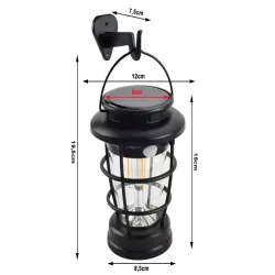 Lampa solarna kempingowa latarnia ogrodowa usb czujnik ruchu zmierzchu-5907451374504