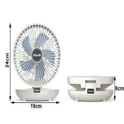 Wentylator biurkowy wiatrak składany bezprzewodowy klips stojący-5907451372432