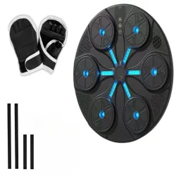 Tarcza bokserska trener boxu mma muzyka usb 8 poziomów+ rękawice-5907451369517