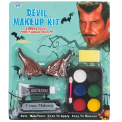 Zestaw do makijażu twarzy diabeł devil na halloween makeup rogi-5907451362976
