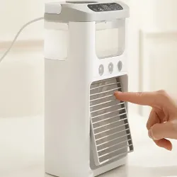 Wentylator z nawilżaczem wody na biurko usb rgb led 3 stopnie prędkości-5907451372708