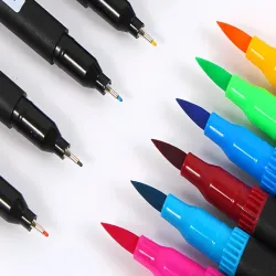 Zestaw pisaków mazaków flamastrów 100 kolorów akwarelowe dwustronne-5907451376430