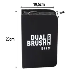 Zestaw pisaków mazaków flamastrów 100 kolorów akwarelowe dwustronne-5907451376430