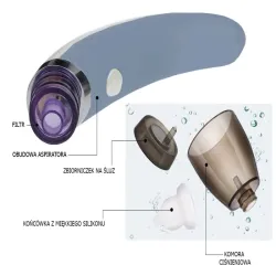 Aspirator do nosa elektryczny odciągacz kataru dla dzieci regulacja filtr-5907451356197