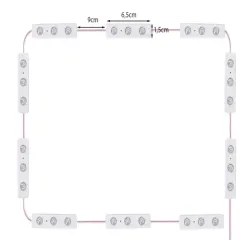 Lampki do lustra toaletki led zestaw 10 sztuk usb 3 barwy światła-5907451373774