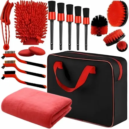 Zestaw detailingowy do czyszczenia samochodu szczotki pady organizer-5907451374740
