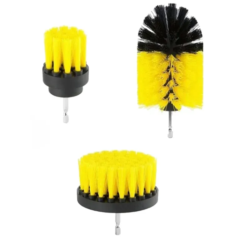 Szczotki do sprzątania na wiertarkę wkrętarkę zestaw 3 szczotek nylon-5907451331071