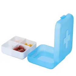 Pojemnik pudełko kasetka na leki suplementy tabletki podróżny 4 przegródki-5907451365830