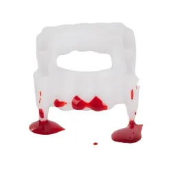 Zestaw sztuczne zęby+ krew halloween kły wampira draculi krew w tubce-5907451362686