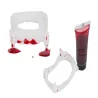 Zestaw sztuczne zęby+ krew halloween kły wampira draculi krew w tubce-5907451362686