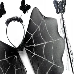 Strój przebranie na halloween spódnica pająk opaska motyl różdżka-5907451362433