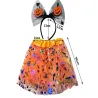 Strój przebranie na halloween spódnica tutu dynia opaska kokarda-5907451362426