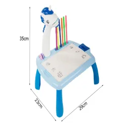 Projektor rzutnik  dla dzieci do rysowania stolik tablica flamastry-5907451363836