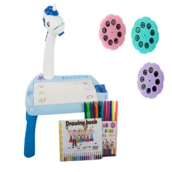 Projektor rzutnik  dla dzieci do rysowania stolik tablica flamastry-5907451363836