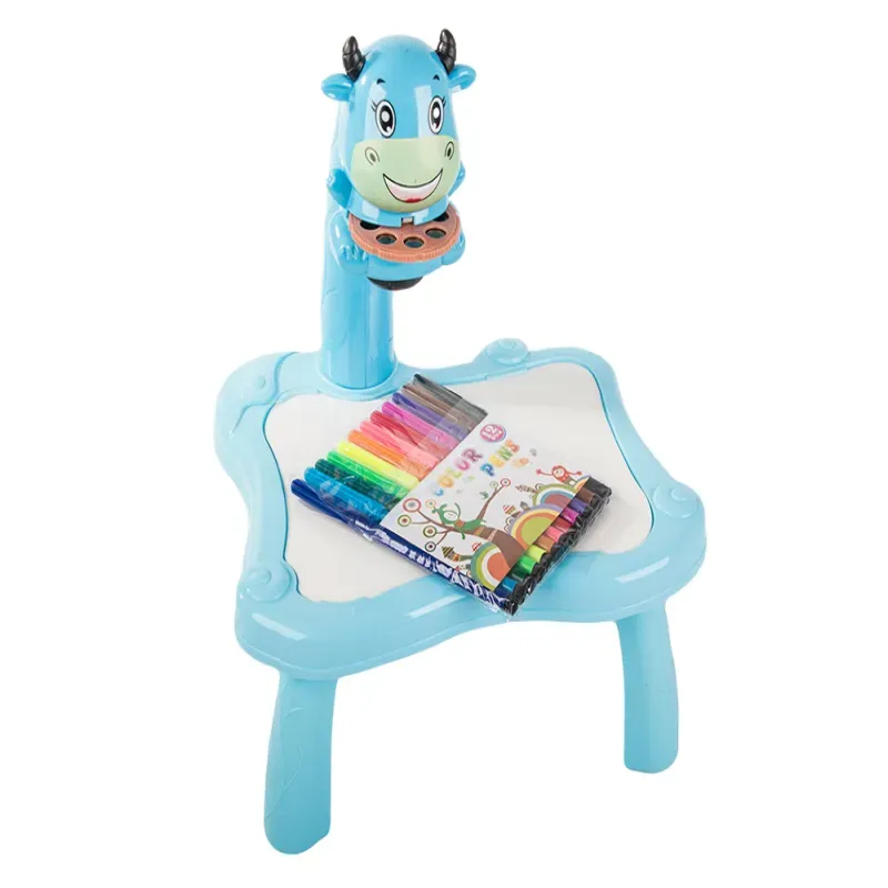 Projektor rzutnik do rysowania dla dzieci stolik tablica i mazaki-5907451363812