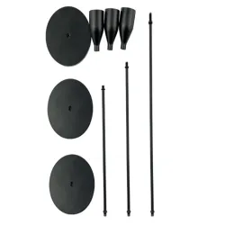 Świeczniki lampiony glamour metal komplet 3 sztuk dekoracyjne na stół-5907451375532