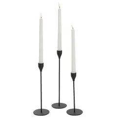 Świeczniki lampiony glamour metal komplet 3 sztuk dekoracyjne na stół-5907451375532