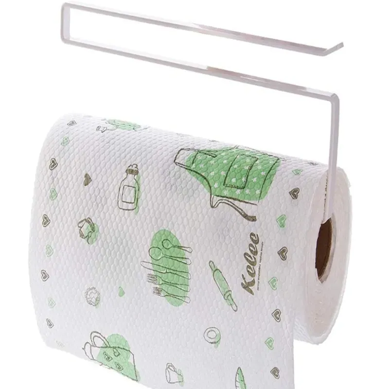 Uchwyt wieszak na ręcznik papierowy kuchenny wsuwany metalowy mat loft-5907451371626