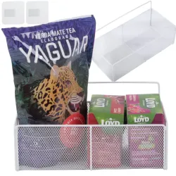 Koszyk wiszący kosz organizer metalowy zawieszany półka kuchenna biała-5907451371589