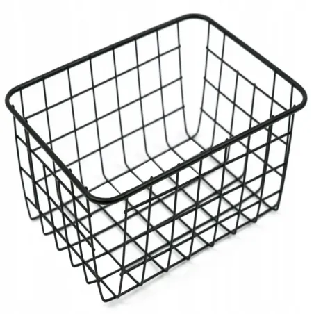 Kosz koszyk organizer metalowy druciany loft do kuchni na owoce czarny-5907451371572