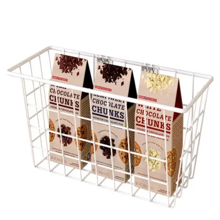 Koszyk wiszący kosz organizer metalowy zawieszany półka wisząca biały-5907451371541