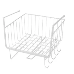 Koszyk podwieszany pod szafkę blat biały 5 haczyków uchwyt na papier-5907451371428