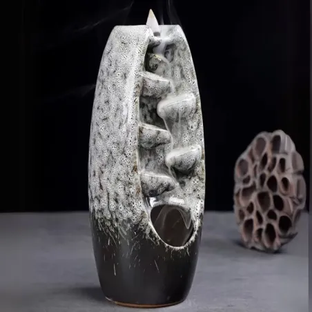 Kominek zapachowy ceramiczny wodospad kadzidło + 10 knotów-5907451370063