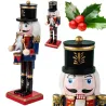 Dziadek do orzechów żołnierz drewniany ozdobna świąteczna figurka-5907451367834