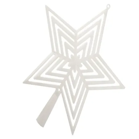 Gwiazda ozdoba choinkowa boże narodzenie czubek choinkowy nietłukąca biała-5907451366332