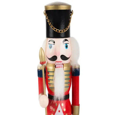Dziadek do orzechów żołnierz drewniany ozdobna świąteczna figurka-5907451367841