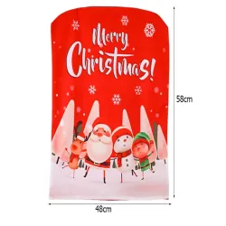 Pokrowiec na krzesło na oparcie świąteczne boże narodzenie dekoracja-5907451368022