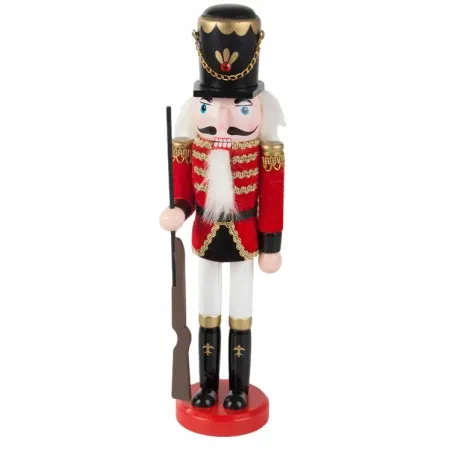 Dziadek do orzechów żołnierz drewniany ozdobna świąteczna figurka-5907451367865