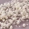 Girlanda perłowa biała perełki 10mm na choinkę koraliki szpula 5mb-5907451366431