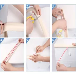 Taśma piankowa zabezpieczjąca ranty rogi kanty narożniki miękka do mebli 2m-5907451365335