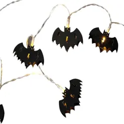 Lampki nietoperz 10 led wiszące halloween 200cm świecąca dekoracja-5907451362877