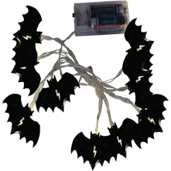 Lampki nietoperz 10 led wiszące halloween 200cm świecąca dekoracja-5907451362877