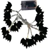 Lampki nietoperz 10 led wiszące halloween 200cm świecąca dekoracja-5907451362877