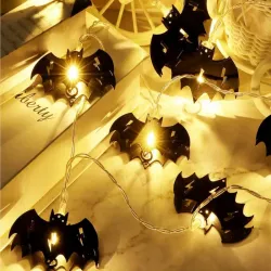 Lampki nietoperz 10 led wiszące halloween 200cm świecąca dekoracja-5907451362877
