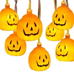Lampki dynie 10 led wiszące halloween 200cm świecąca dekoracja ozdoba-5907451362839