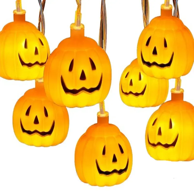 Lampki dynie 10 led wiszące halloween 200cm świecąca dekoracja ozdoba-5907451362839