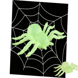 Pająk halloween 2 szt duże dekoracja straszne 11cm fluorescencyjne-5907451362631