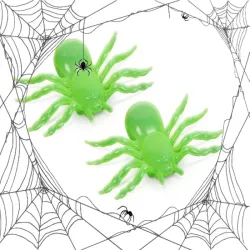 Pająk halloween 2 szt duże dekoracja straszne 11cm fluorescencyjne-5907451362631